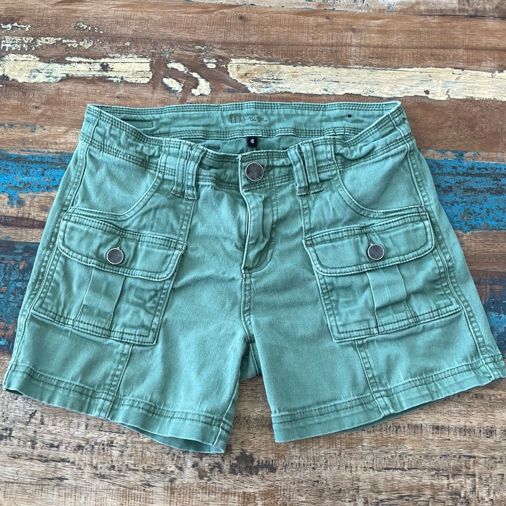 Kut From the Kloth Green Cargo Shorts Size 4